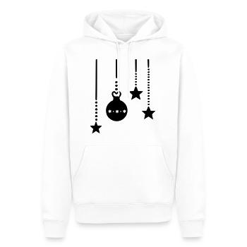 Accrocher des décorations de Noël - Sweat à capuche Premium bio Homme - blanc - Devant - Nico (187cm)