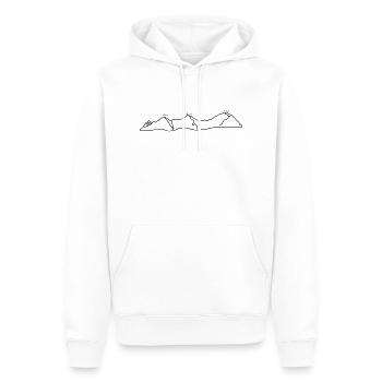 Eiger, moine et vierge - Sweat à capuche Premium bio Homme - blanc - Devant - Nico (187cm)