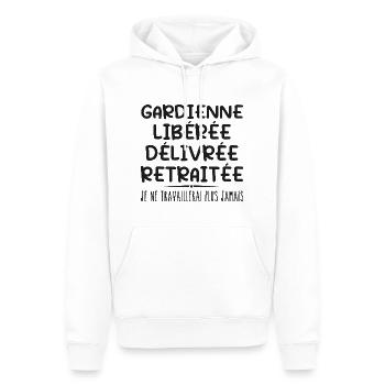 Babysitterin feiert ihren Ruhestand mit Humor Geschenk - Männer Premium Bio Hoodie - Weiß - Vorne - Nico (187cm)
