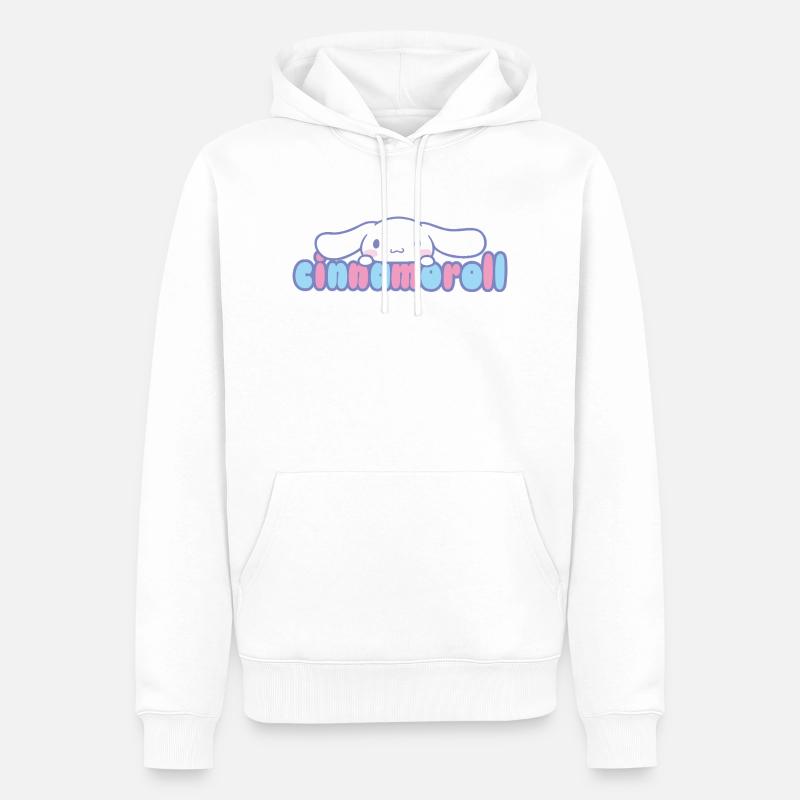 Cinnamoroll Regarde Par-dessus L'inscription - Sweat à capuche Premium bio Homme - blanc