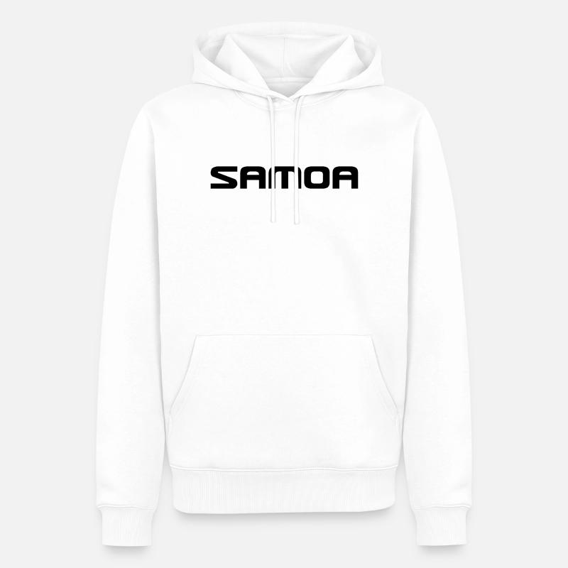 Samoa Logo Polynesien Pacific - Männer Premium Bio Hoodie - Weiß