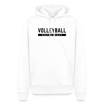 Volleyball-Enthusiasten - Männer Premium Bio Hoodie - Weiß - Vorne - Nico (187cm)