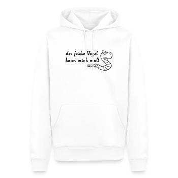 der frühe vogel - Männer Premium Bio Hoodie - Weiß - Vorne - Nico (187cm)
