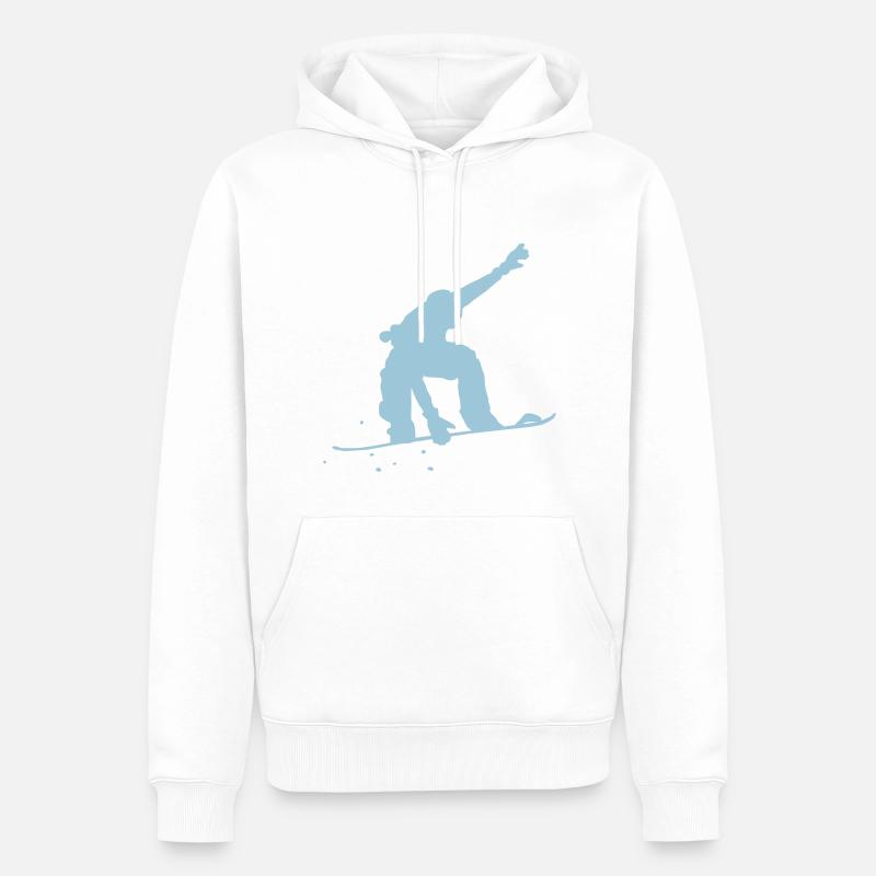 snowboard - Männer Premium Bio Hoodie - Weiß