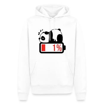 Cute Sleeping Panda Low On Batteries - Men’s Premium Organic Hoodie - white - Front - Nico (187cm)