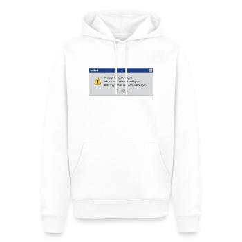 Error_Message - Männer Premium Bio Hoodie - Weiß - Vorne - Nico (187cm)