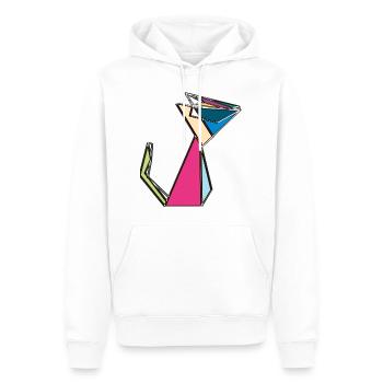 Robo Cat Différentes couleurs - Sweat à capuche Premium bio Homme - blanc - Devant - Nico (187cm)