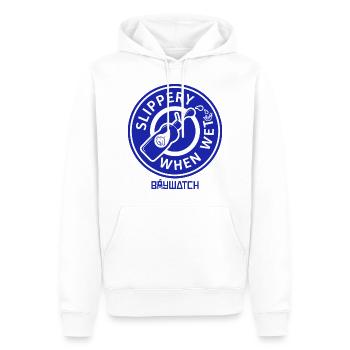 Baywatch Slippery When Wet - Männer Premium Bio Hoodie - Weiß - Vorne - Nico (187cm)