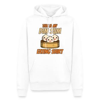 Cuisine asiatique chinoise Dim sum I Cadeau - Sweat à capuche Premium bio Homme - blanc - Devant - Nico (187cm)