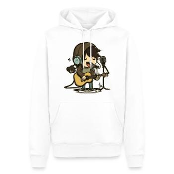 Rockeur - Sweat à capuche Premium bio Homme - blanc - Devant - Nico (187cm)