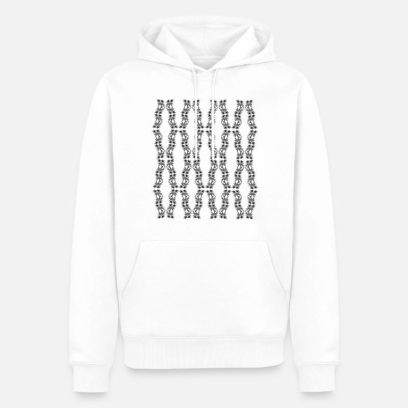 Unique Structure - Sweat à capuche Premium bio Homme - blanc
