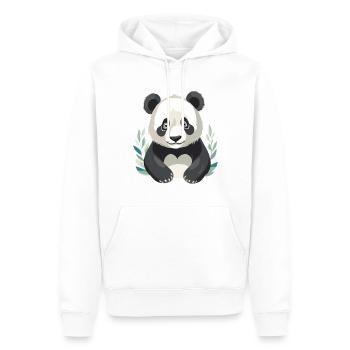Panda triste - Sweat à capuche Premium bio Homme - blanc - Devant - Nico (187cm)