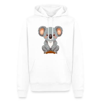 Koala - Sweat à capuche Premium bio Homme - blanc - Devant - Nico (187cm)