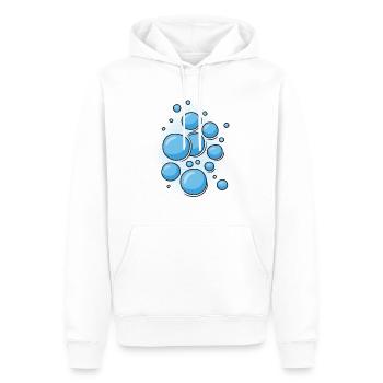 Bulles - Sweat à capuche Premium bio Homme - blanc - Devant - Nico (187cm)
