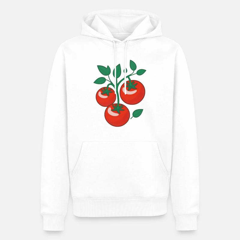 Tomaten - Männer Premium Bio Hoodie - Weiß