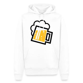 XBayrisches Original (2-farbig) - Männer Premium Bio Hoodie - Weiß - Vorne - Nico (187cm)