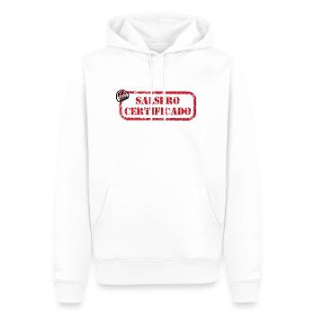 Salsero certificado Salsa es la cura - Sweat à capuche Premium bio Homme - blanc - Devant - Nico (187cm)