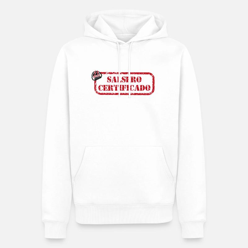 Salsero certificado Salsa es la cura - Sweat à capuche Premium bio Homme - blanc