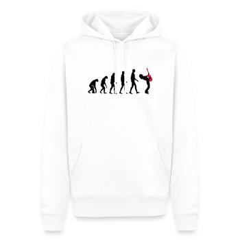 rock evolution - Männer Premium Bio Hoodie - Weiß - Vorne - Nico (187cm)