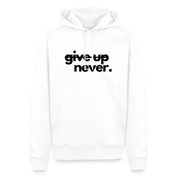 Design Entwurf, Motivation - Männer Premium Bio Hoodie - Weiß - Vorne - Nico (187cm)