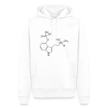 Psilocybin - Männer Premium Bio Hoodie - Weiß - Vorne - Nico (187cm)