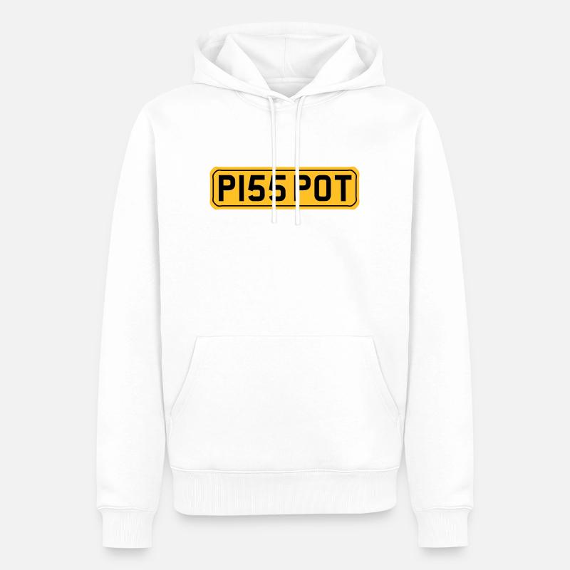 Piss Pot - Männer Premium Bio Hoodie - Weiß