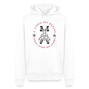 Sous-bi - Sweat à capuche Premium bio Homme - blanc - Devant - Nico (187cm)