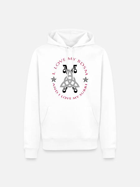 Sous-bi - Sweat à capuche Premium bio Homme - blanc