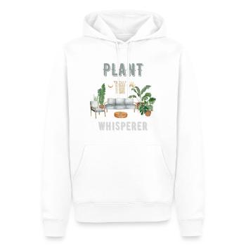 Plantes Whisperer I Plante d’intérieur Jardinier Plante - Sweat à capuche Premium bio Homme - blanc - Devant - Nico (187cm)