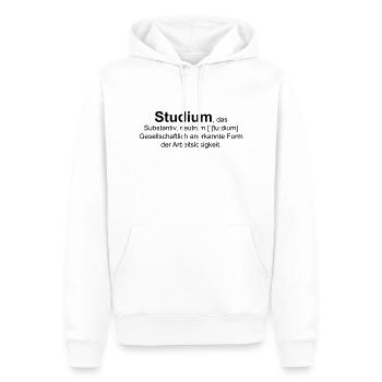 Studium, das - Männer Premium Bio Hoodie - Weiß - Vorne - Nico (187cm)