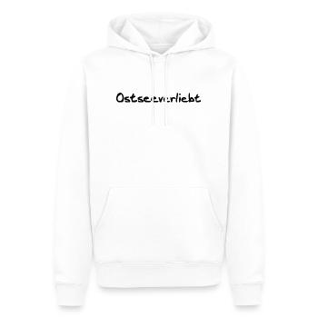 Ostseeverliebt schwarz - Männer Premium Bio Hoodie - Weiß - Vorne - Nico (187cm)