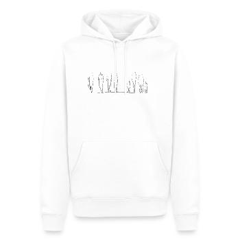 Schwarze Menschen als abstrakte Linie, Gruppe - Männer Premium Bio Hoodie - Weiß - Vorne - Nico (187cm)