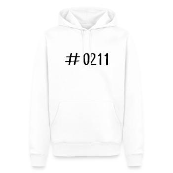 # 0211 Indicatif régional de Düsseldorf - Téléphone - 0211 - Rhin - Sweat à capuche Premium bio Homme - blanc - Devant - Nico (187cm)
