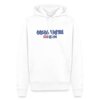 Kantons T-Shirt Bern selber gestalten - Männer Premium Bio Hoodie - Weiß - Vorne - Nico (187cm)