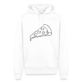 pizza - Sweat à capuche Premium bio Homme - blanc - Devant - Nico (187cm)