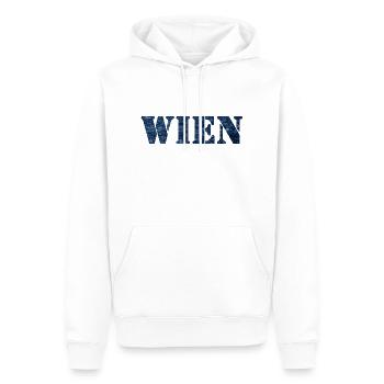 WIEN - Männer Premium Bio Hoodie - Weiß - Vorne - Nico (187cm)