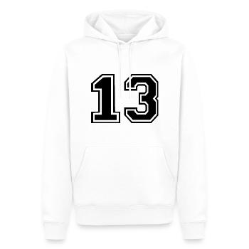13 - Sweat à capuche Premium bio Homme - blanc - Devant - Nico (187cm)