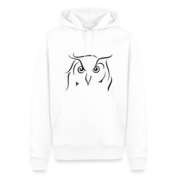 Eagle owl - line drawing gift idea gift - Men’s Premium Organic Hoodie - white - Front - Nico (187cm)