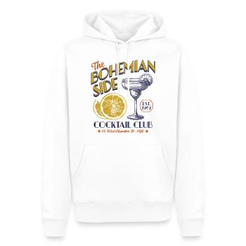 The Bohemian Side Cocktail Club retro design - Men’s Premium Organic Hoodie - white - Front - Nico (187cm)