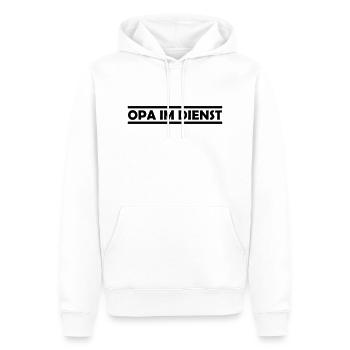 opa im dienst - Männer Premium Bio Hoodie - Weiß - Vorne - Nico (187cm)