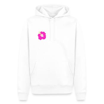 Fleur d’hibiscus - Sweat à capuche Premium bio Homme - blanc - Devant - Nico (187cm)