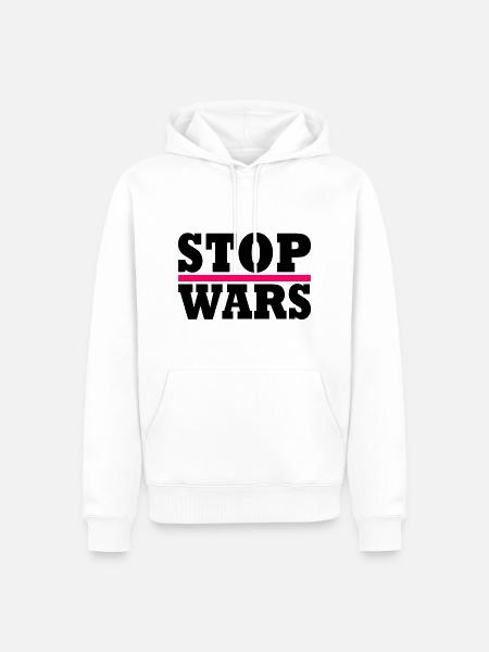 Stop wars - Men’s Premium Organic Hoodie - white