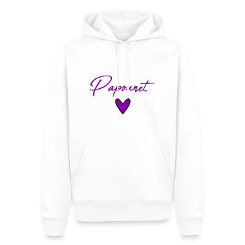 PAPOUNET. DAD. FATHER'S DAY. HAPPY FATHER'S DAY - Men’s Premium Organic Hoodie - white - Front - Nico (187cm)