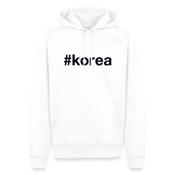 KOREA Hashtag - Männer Premium Bio Hoodie - Weiß - Vorne - Nico (187cm)