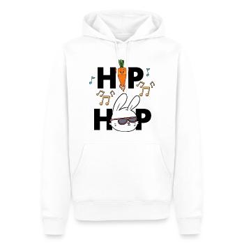 Hip Hop Funny Easter Rabbit Pun - Men’s Premium Organic Hoodie - white - Front - Nico (187cm)