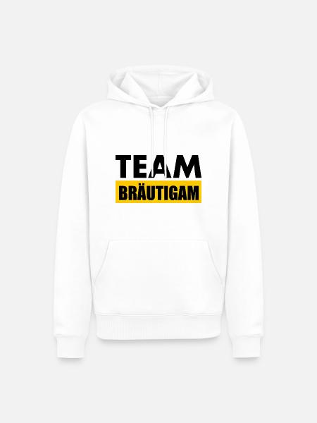 Team bräutigam - Männer Premium Bio Hoodie - Weiß