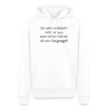 Sargnagel - Männer Premium Bio Hoodie - Weiß - Vorne - Nico (187cm)