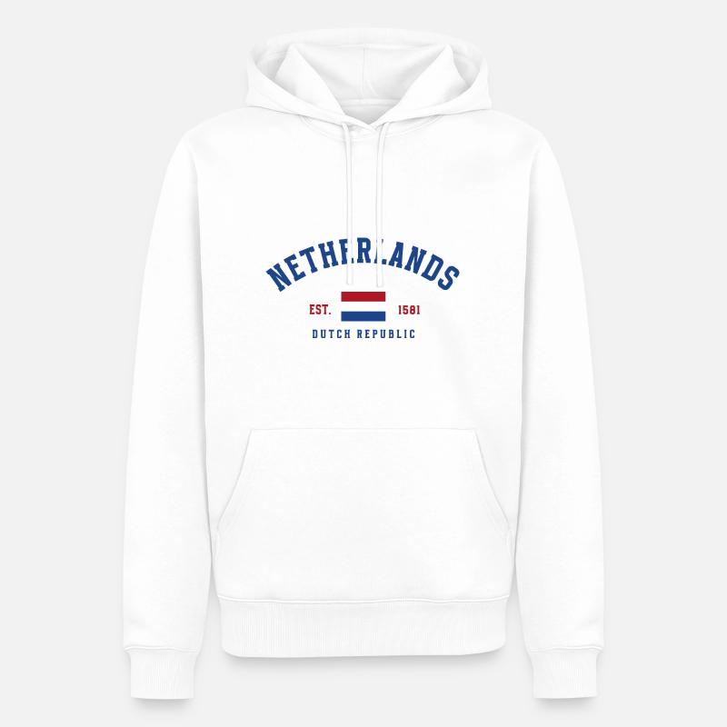 Pays-Bas Est 1581 - Sweat à capuche Premium bio Homme - blanc