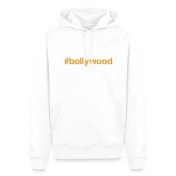 BOLLYWOOD Hashtag - Männer Premium Bio Hoodie - Weiß - Vorne - Nico (187cm)