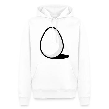 An Egg - Sweat à capuche Premium bio Homme - blanc - Devant - Nico (187cm)